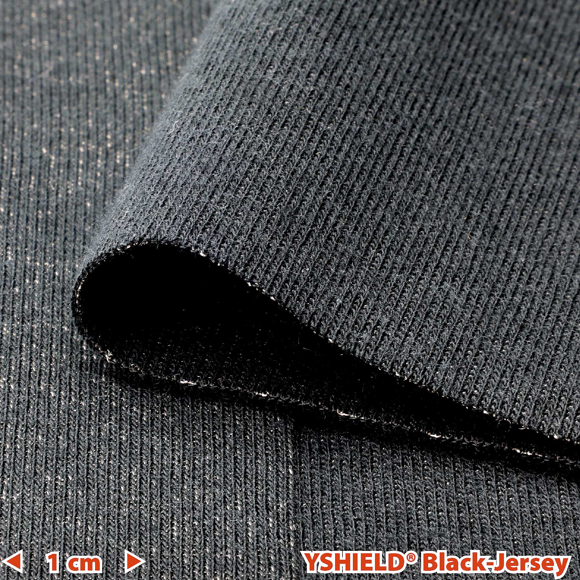 YSHIELD® BLACK-JERSEY | Abschirmstoff | Breite 150 cm | 1 Meter – Bild 1